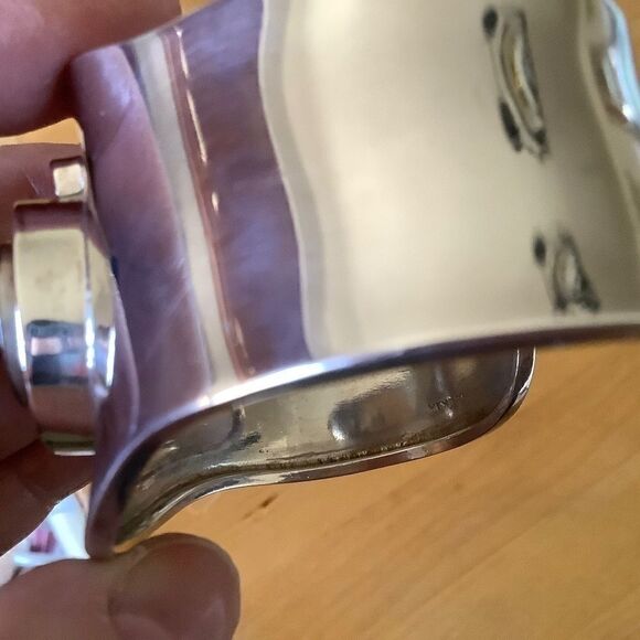 NWOT 𝅺sterling SILVER 925 GREEK DESIGN WIDE CUFF BRACELET NEW WITH TAG​​ - Picture 5 of 12